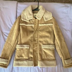Vintage Sherpa Jacket with Removable Collar